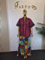 Scuba Net Patchwork Kaftan Dress UK 18 - Image 7