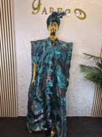 Luxurious organza Damask with black inner dress UK 20 - Image 2