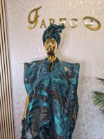 Luxurious organza Damask with black inner dress UK 20 - Image 7