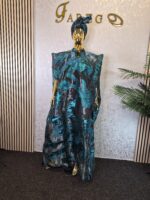 Luxurious organza Damask with black inner dress UK 20 - Image 5