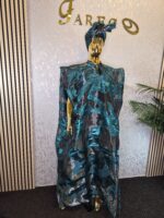 Luxurious organza Damask with black inner dress UK 20 - Image 3