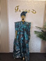 Luxurious organza Damask with black inner dress UK 20 - Image 8