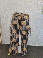 Ankara African Print Cargo Trousers, Women's Wide Leg Pants