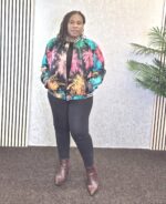 African Print Bomber Jacket: Ankara Floral Streetwear - Boho Style UK 18