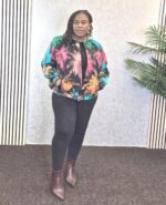 African Print Bomber Jacket: Ankara Floral Streetwear - Boho Style UK 18 - Image 3