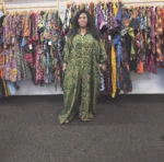 Adire Crepe Jumpsuit Free Size 18 - Image 7