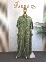 Adire Crepe Jumpsuit Free Size 18 - Image 5