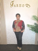 Ankara Jacket with Net Sleeves UK16 - Image 5