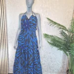 Ankara Maxi Dress: African Print Summer Ruffle Dress UK 14