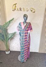 Elegant Ankara Kaftan Dress UK 20 - Image 3