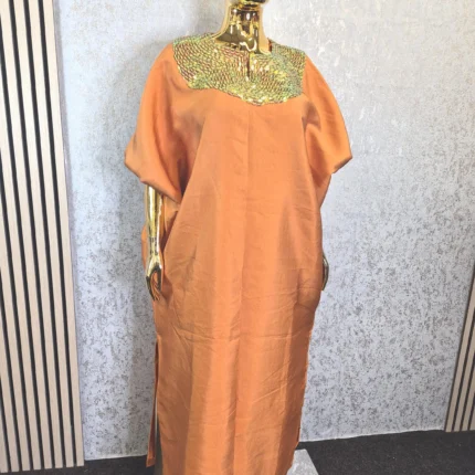 Embellished Luxury Mikado Silk Boubou UK 16