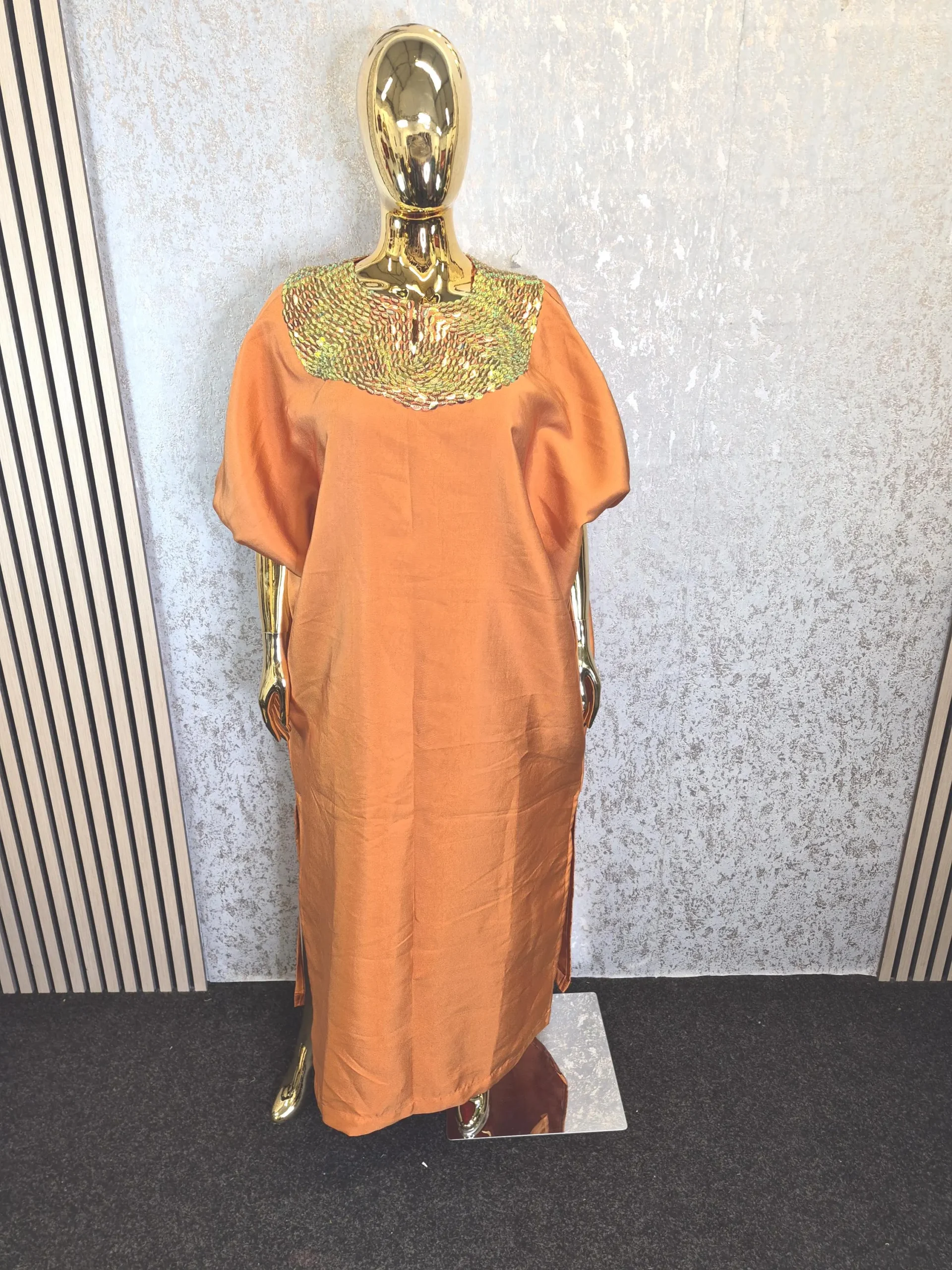 il_fullxfull.8152041224_axzy Embellished Luxury Mikado Silk Boubou UK 16 - Image 1