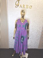 African Print Summer Sleeveless Dress UK 16 - Image 5