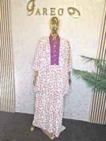 Silk Butterfly Boubou Dress: African Wedding Kaftan, Rich Aunty Vibes UK 22 - Image 2