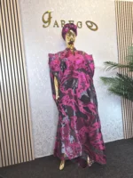 Luxurious organza Damask with black inner dress UK 20 - Image 4