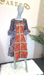 Ankara Short Party Dress: African Print Summer Clothing UK 18