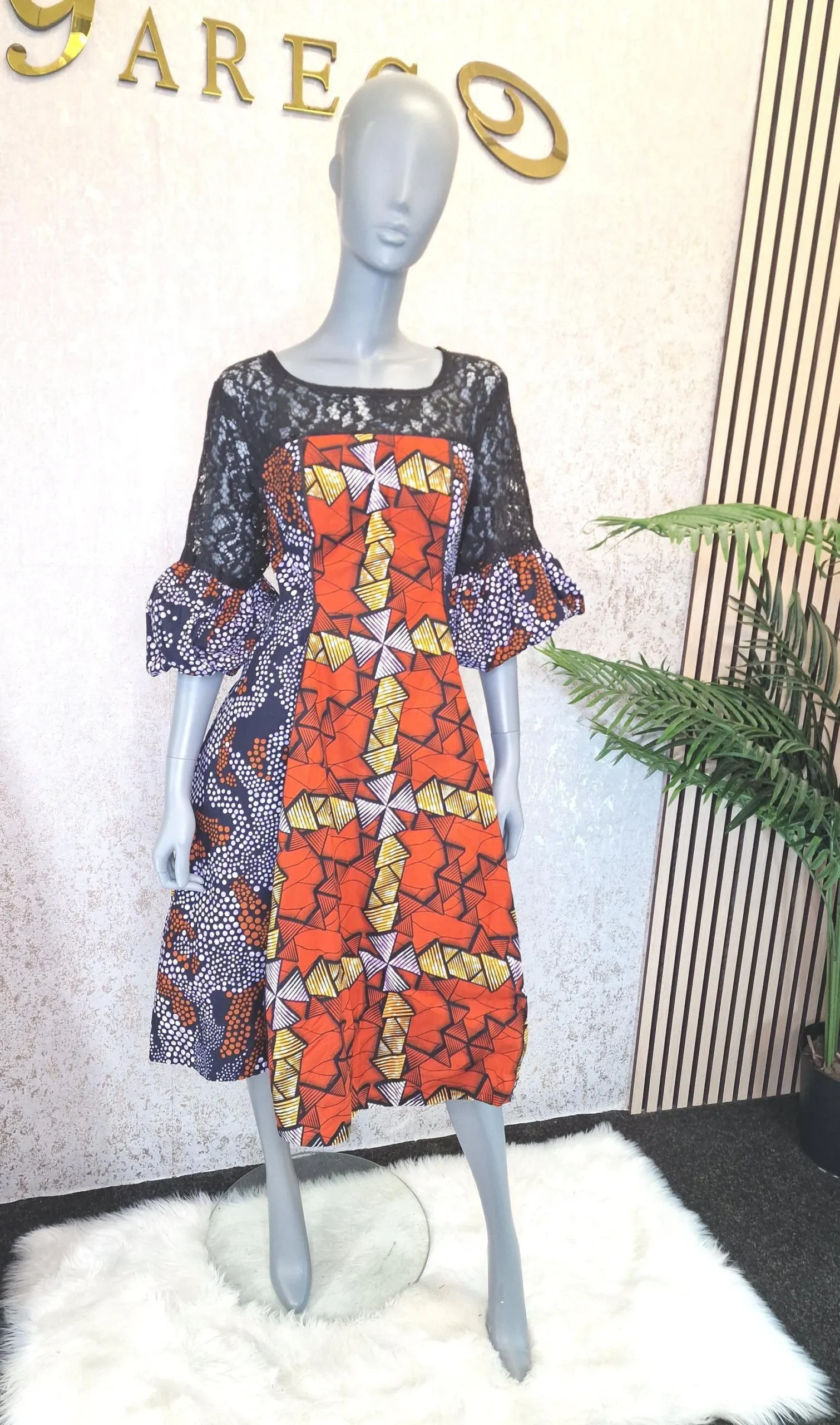 il_fullxfull.8497569203_jwpz Ankara Short Party Dress: African Print Summer Clothing UK 18 - Image 1
