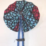 Ankara Fabric Folding Fan: African Print Hand Fan with Leather Handle