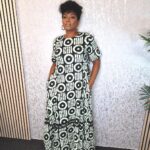 Ankara Maxi Flare Dress UK 20