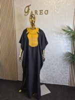 Embroidered Boubou Kaftan Dress, African Party Wear, Church Service Attire