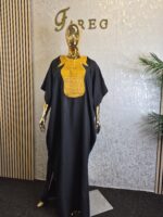 Embroidered Boubou Kaftan Dress, African Party Wear, Church Service Attire - Image 6