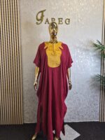 Embroidered Boubou Kaftan Dress, African Party Wear, Church Service Attire - Image 4