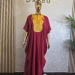 Embroidered Boubou Kaftan Dress, African Party Wear, Church Service Attire