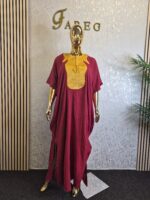 Embroidered Boubou Kaftan Dress, African Party Wear, Church Service Attire