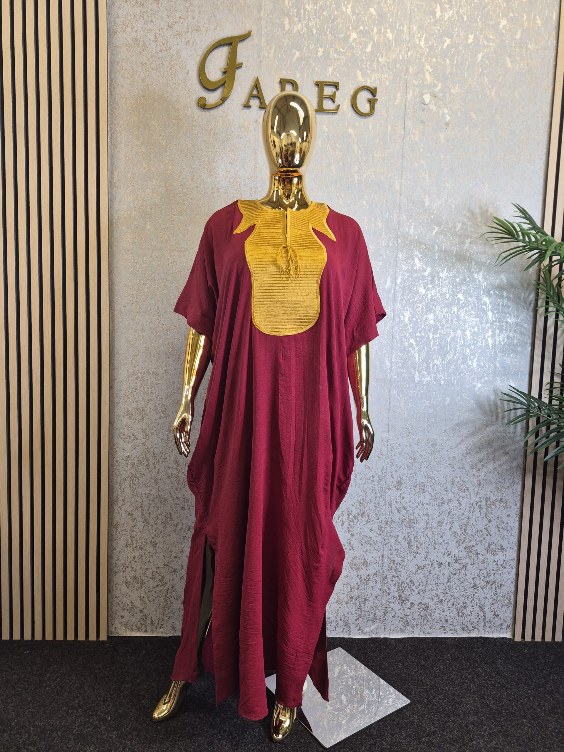 20260814_164613 Embroidered Boubou Kaftan Dress, African Party Wear, Church Service Attire - Image 1