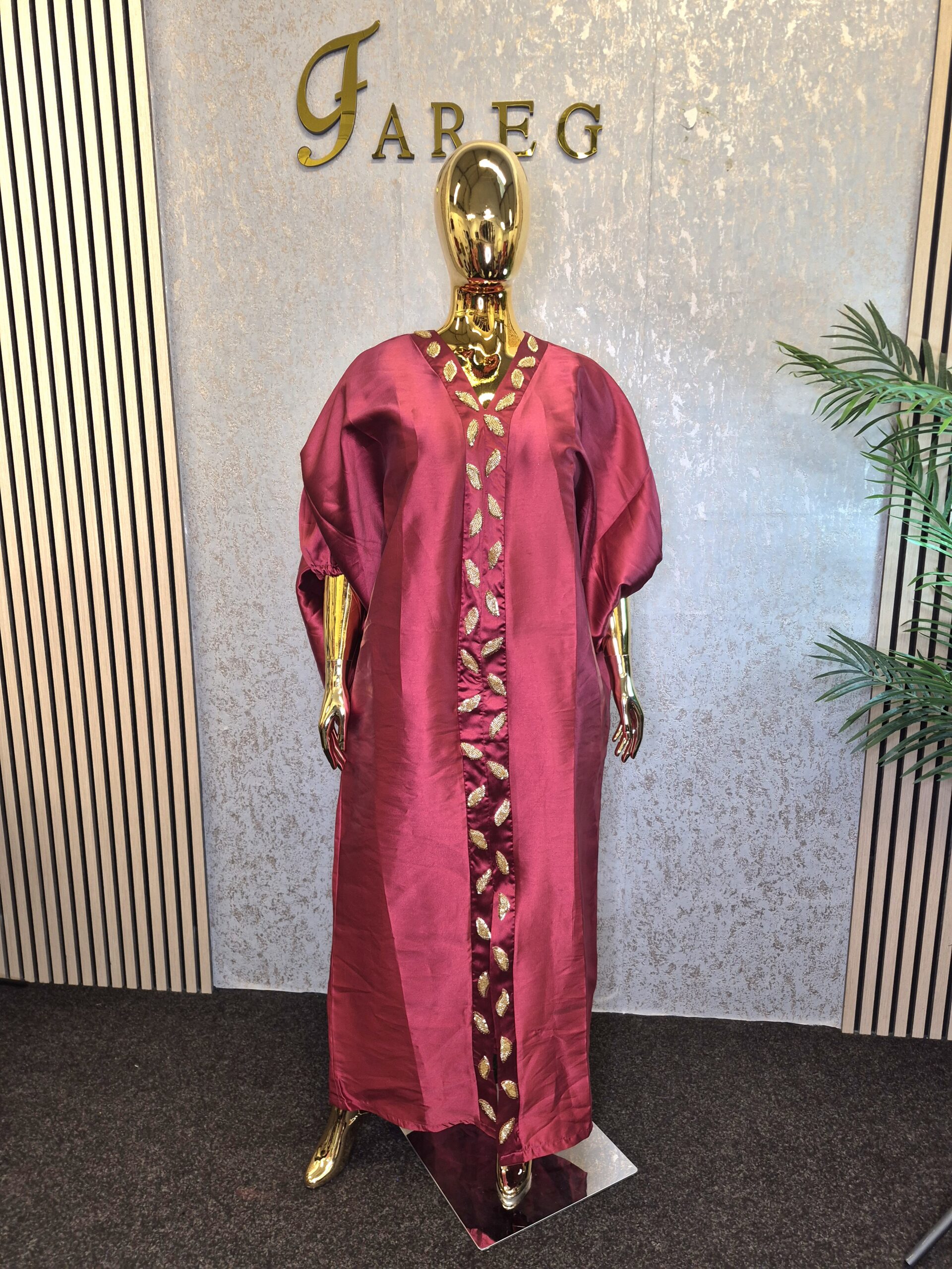 20261001_171057 Luxury Mikado Silk Boubou Kaftan: Embellished African Gown - Image 1
